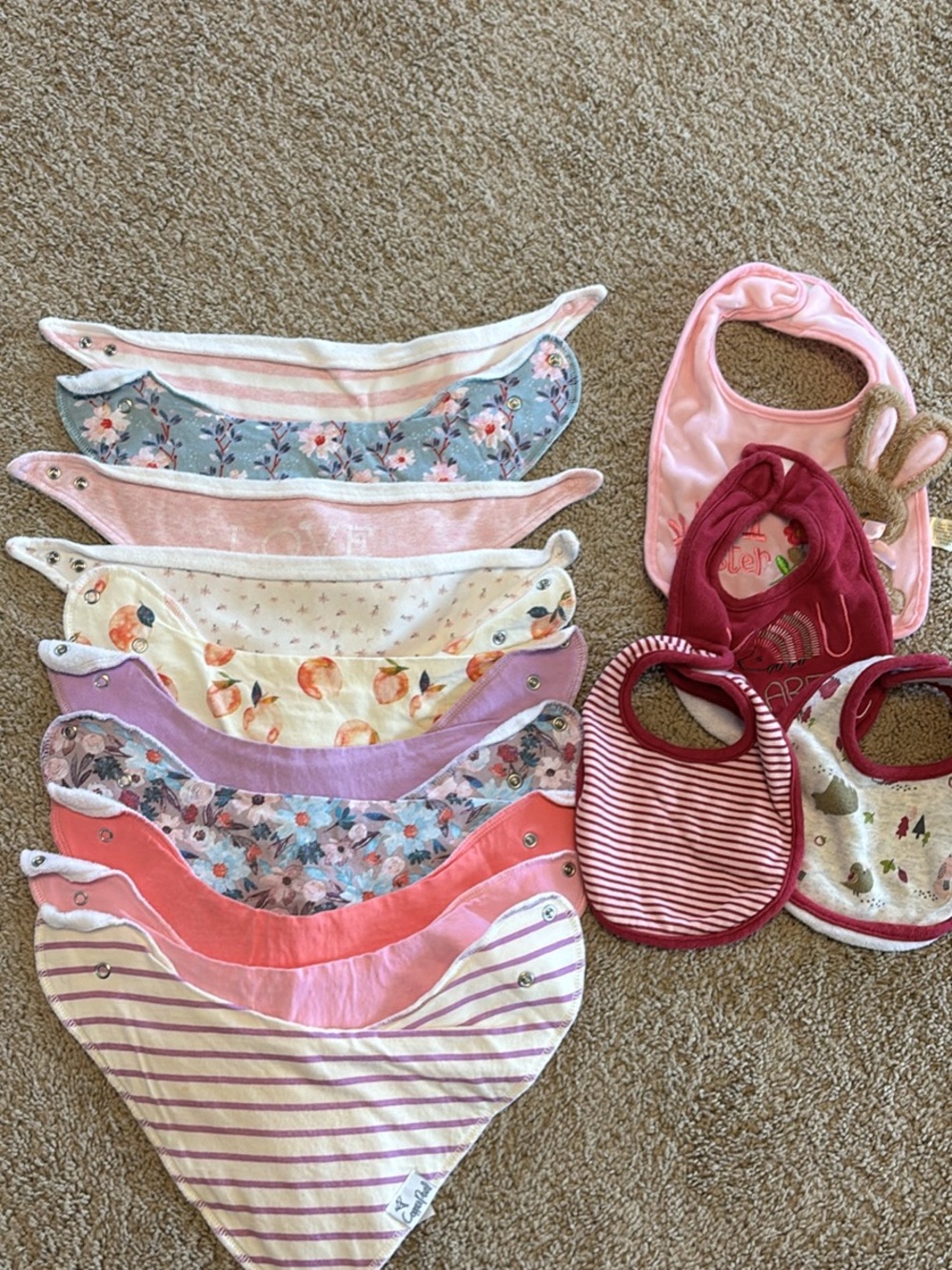 Baby Bandana Bibs Set in Pink, Purple & Floral - Multipack Kids Accessories